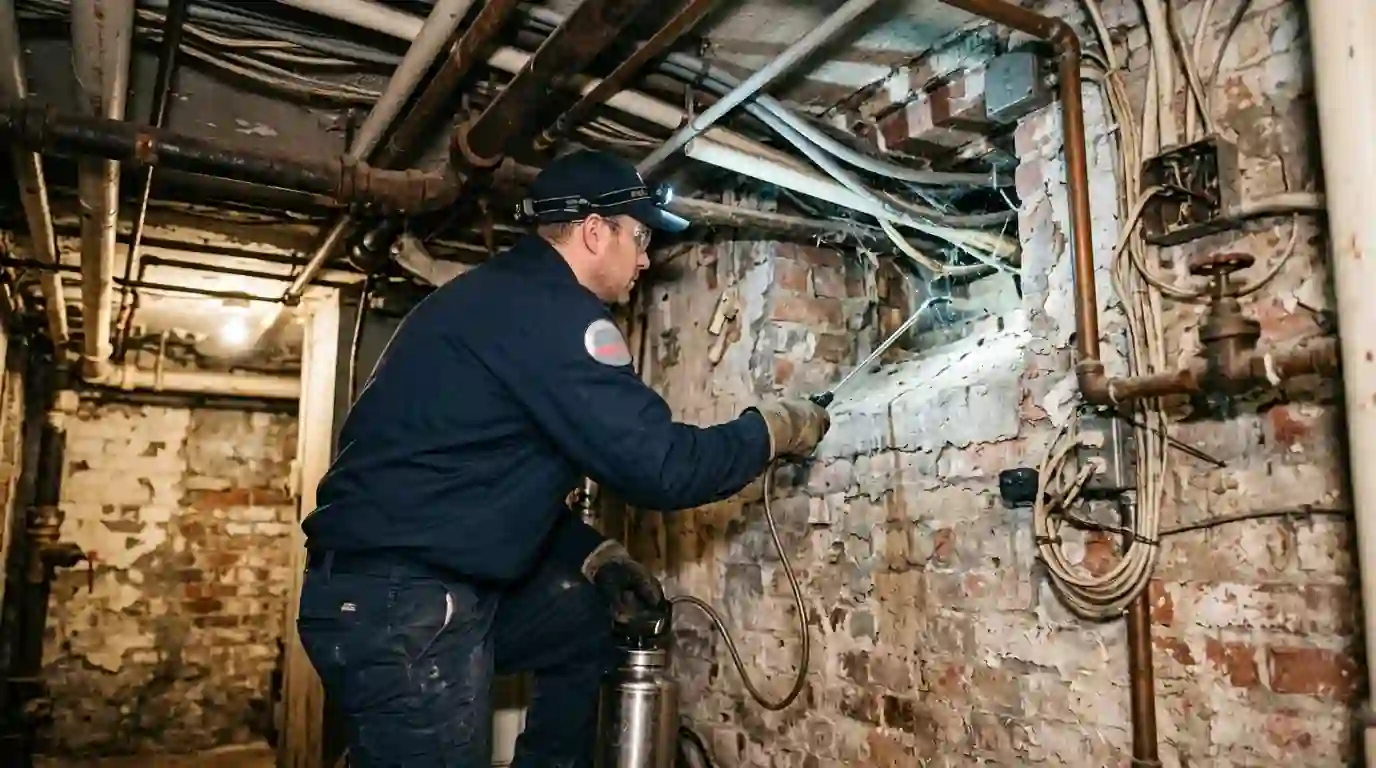 Treating a shared basement chase in an apartment building
