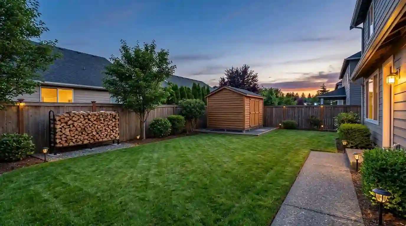 Yard squared away after the den and menu fixes