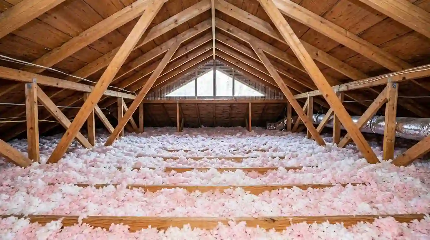 Sealed and restored attic after a bat exclusion