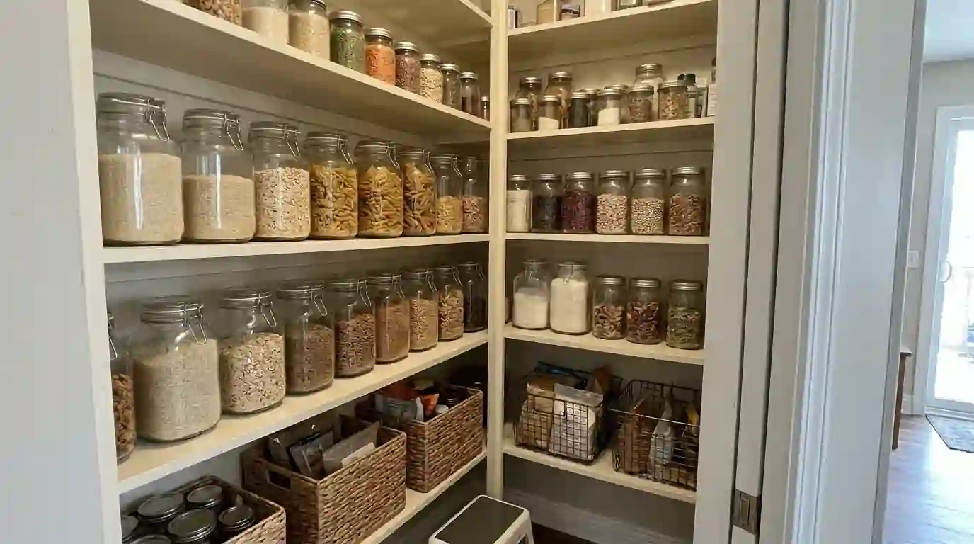 Pantry restocked in sealed jars after treatment