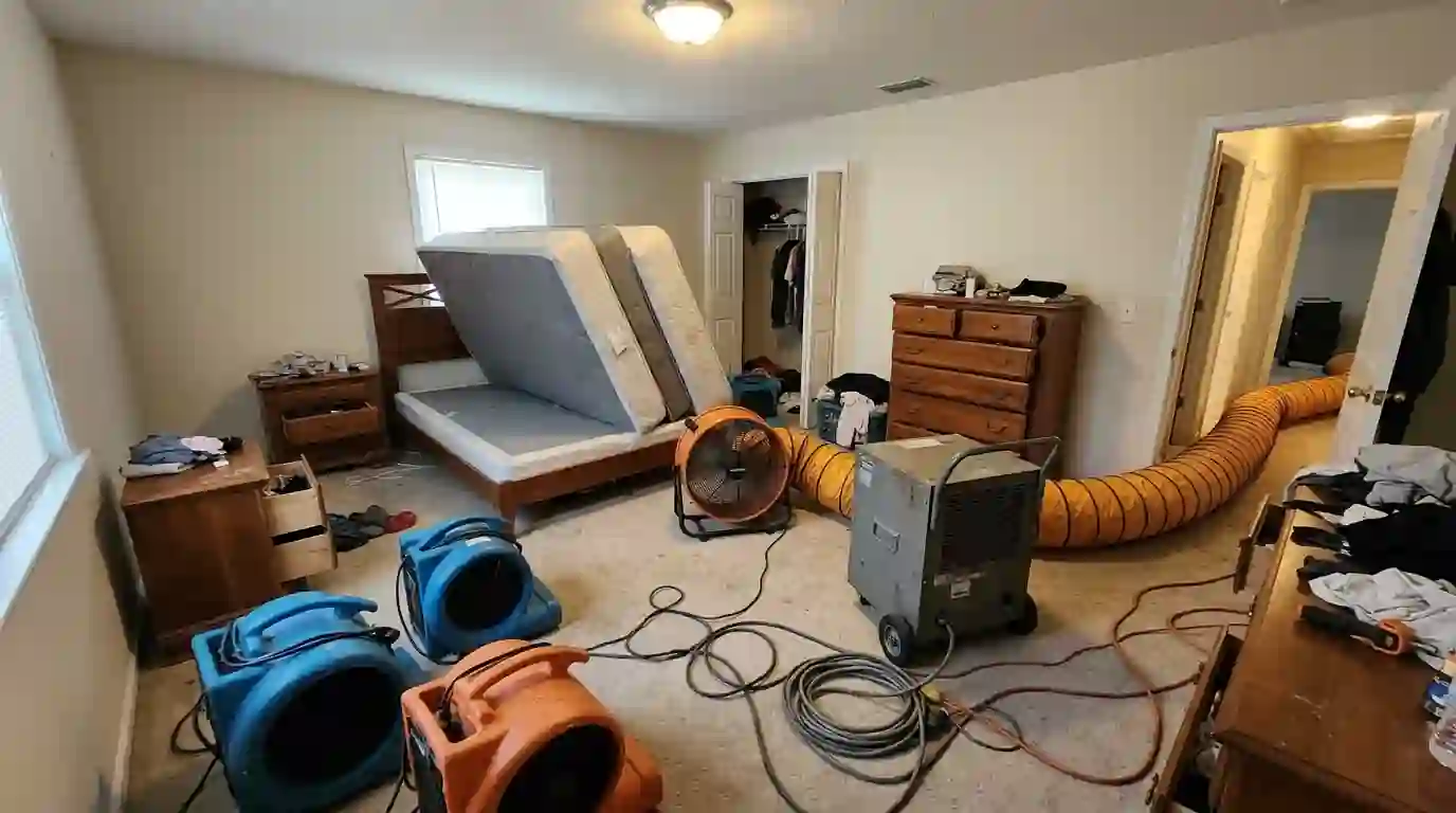 Heat treatment equipment staged in a bedroom